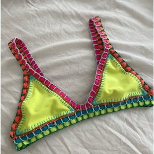 Coccoloba Neon Bikini Top